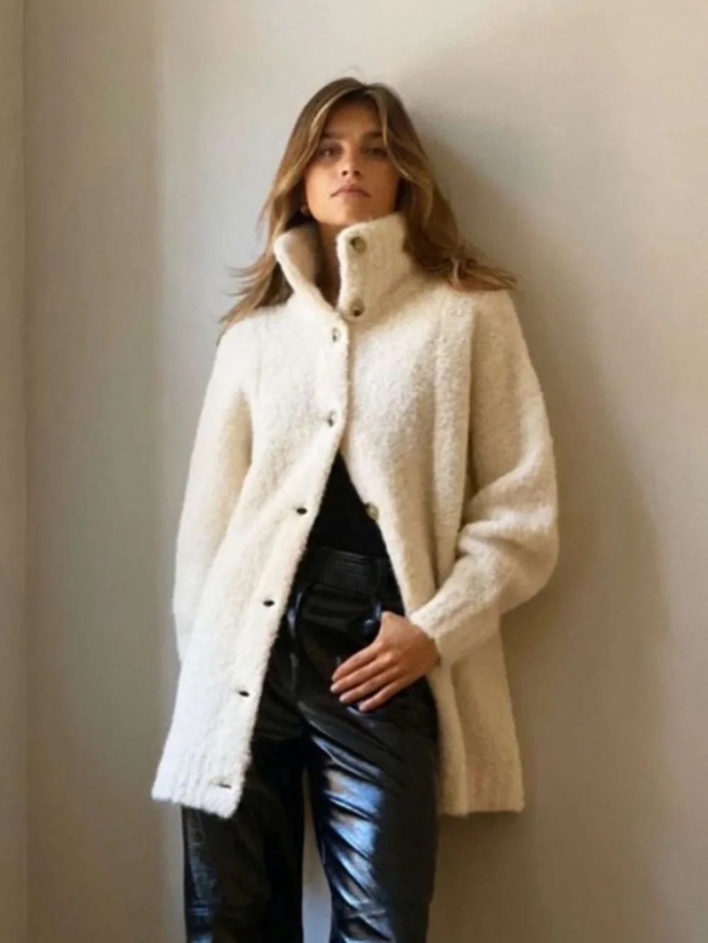 Aritzia Wilfred Oversized Alpaca Karlis Button Front Cardigan 🌿